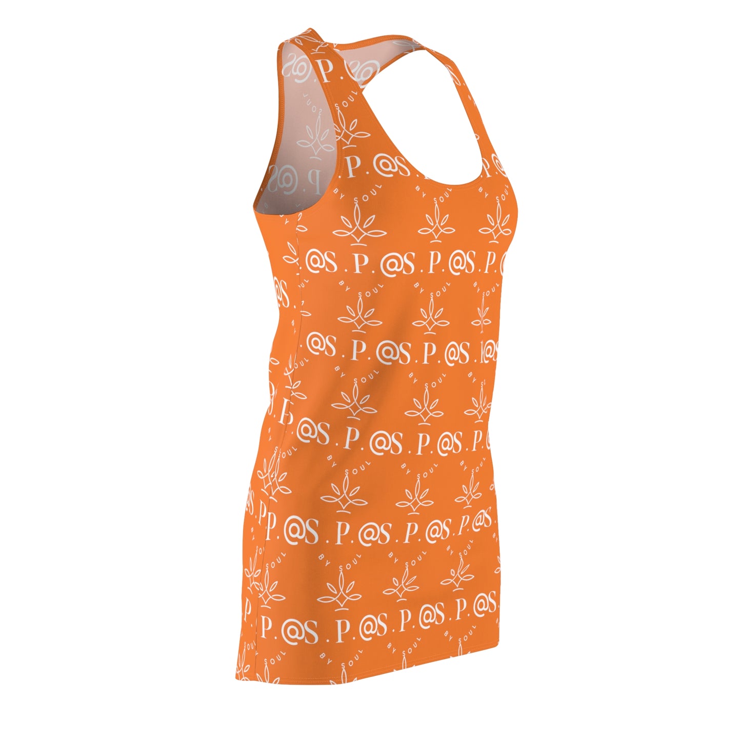 Vestido con espalda cruzada cortado y cosido para mujer - Naranja.