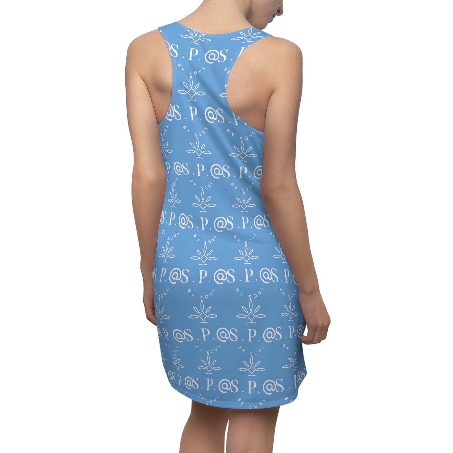 Women's Cut & Sew Racerback Dress -Light Blue.