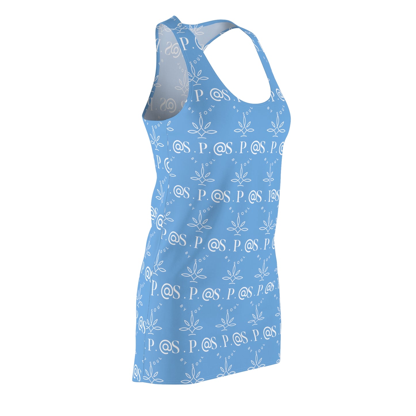 Women's Cut & Sew Racerback Dress -Light Blue.