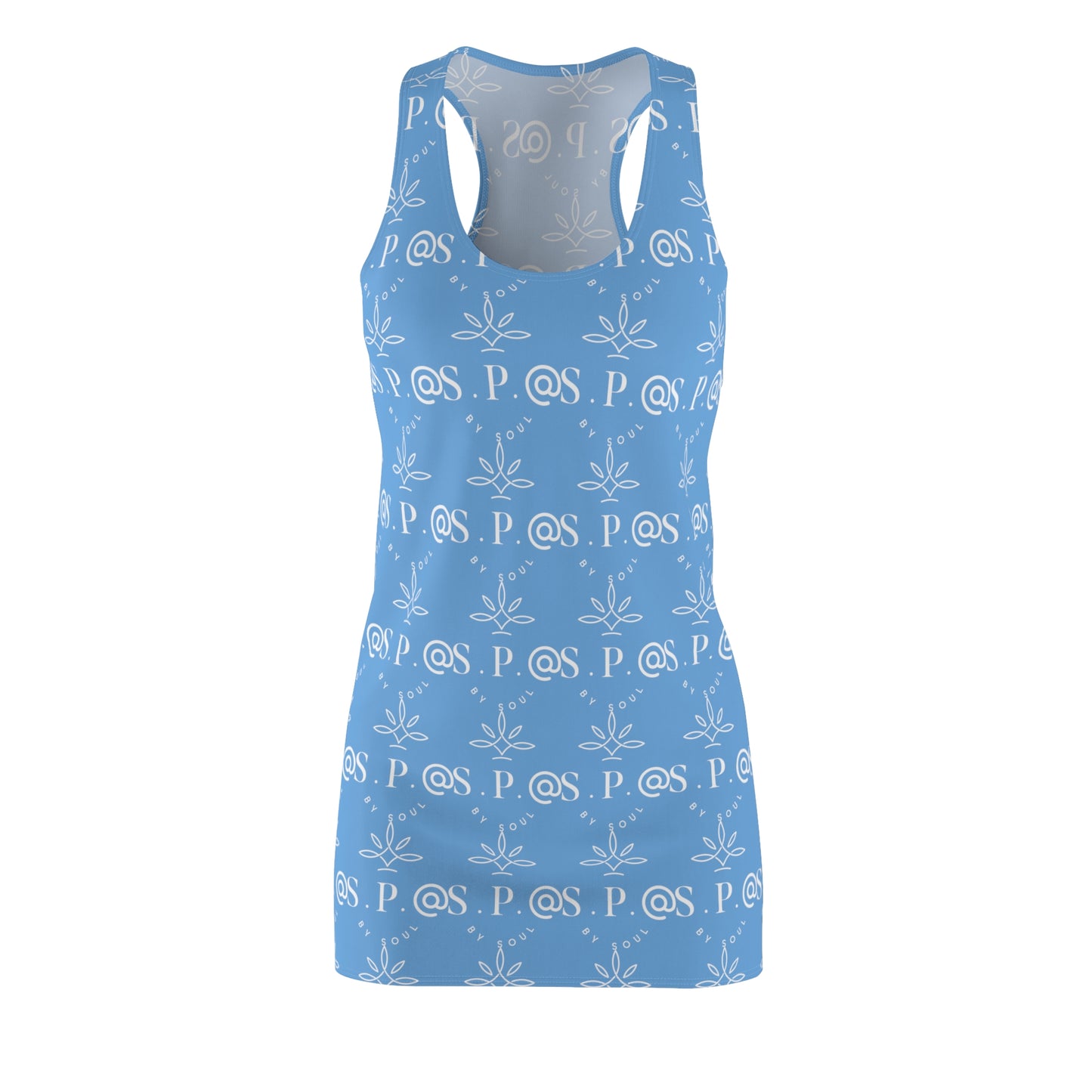 Women's Cut & Sew Racerback Dress -Light Blue.