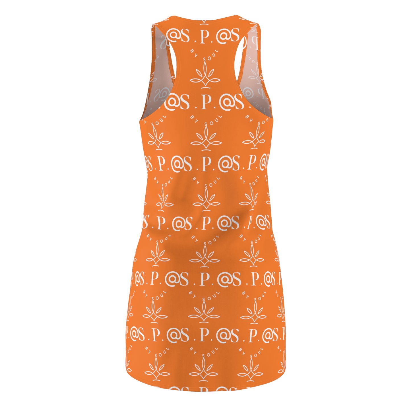 Vestido con espalda cruzada cortado y cosido para mujer - Naranja.