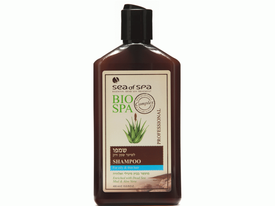 Bio Spa Professional Shampoo for Oily & Thin Hair with Dead Sea Mud and Aloe Vera