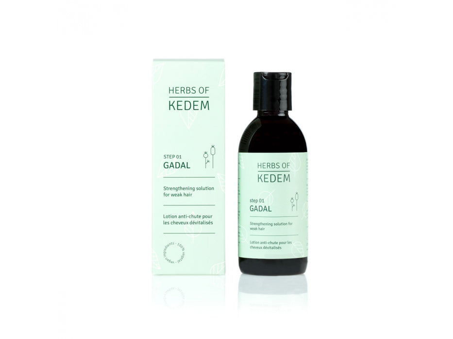 Kedem Cosmetics Gadal Organic Hair Strengthening Solution.